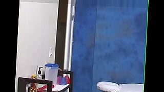 oral sex ln bathroon with banging on door