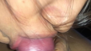 big tits swinging while she s sucking my dick