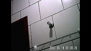 girl strips naked and takes a shower on hidden cam